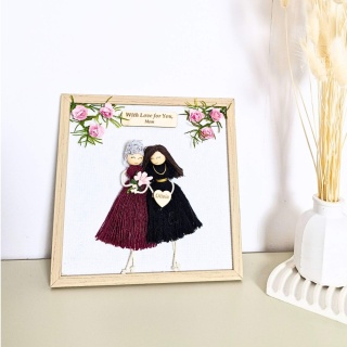 Pamiątka t dla mamy z imieniem i kwiatami – ramka 3D handmadekt