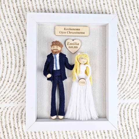 Podziękowanie dla Matki Chrzestnej lub Ojca Chrzestnego – Personalizowana Ramka 3D